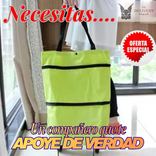 Bolso Plegable Con Ruedas 2 en 1